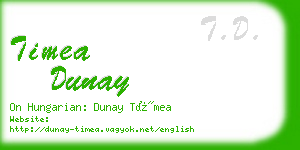 timea dunay business card
